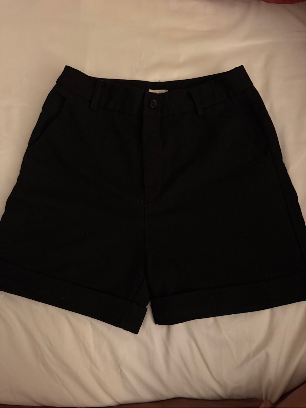 Brandy Melville Black Cuffed Tailored Shorts